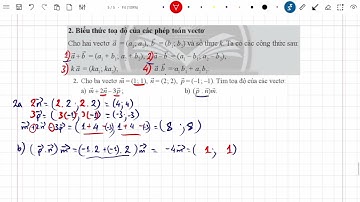 TỌA ĐỘ CỦA VECTƠ (Số 1) TOÁN 10 ( Chân trời sáng tạo)