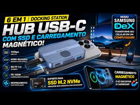 Transforme seu Celular em um PC! 😱 Samsung DeX + Docking Station 6 em 1 com SSD NVMe