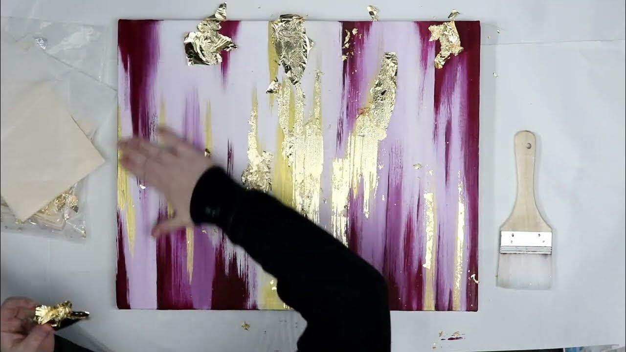 (101) Amazing DIY Pink and Gold Wall Art with Gold Leaf, How to Make
