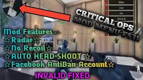 ⚡INVALID FIXED⚡0.9.8F531|CRITICAL OPS LATEST HACK|AIMBOT,RADAR HACK, NO SPREAD ETC