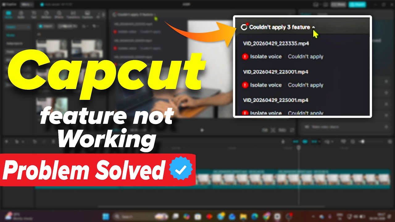 Capcut PC: Couldn't apply feature [Problem Solve] | Capcut Pc network ...