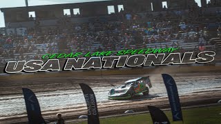 $100,000 on the Line!! USA NATIONALS at Cedar Lake Speedway. World of Outlaws Late Model Series.