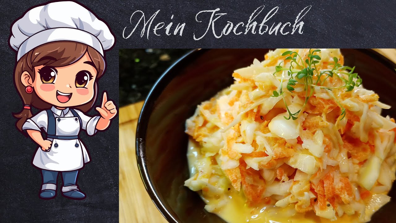 Schneller Krautsalat mit Mayonnaise und Karotten