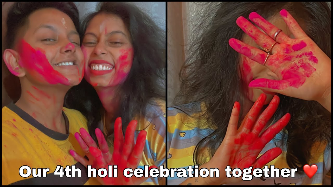 Our 4th Holi Celebration Together ❤️ || Nehsumi Vlogs || Lgbtq Couples 🏳️‍🌈