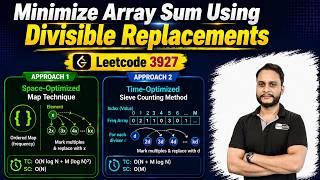 Minimize Array Sum Using Divisible Replacements | Leetcode 3927