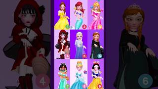 Wednesday songs dance with Disney Princess Dress Up #tiktok #shorts #wednesdayaddams #tiktoktrend screenshot 5