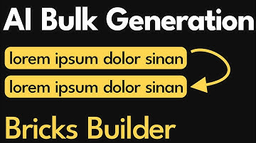 AI Bulk Text Generation, AI Editing for Bricks Builder and WordPress - CTRL+1 😉