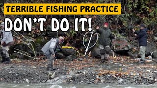 Flossing Salmon and Poor Fish Handling - Don't Be That Fisherman! | Fishing with Rod #salmonfishing