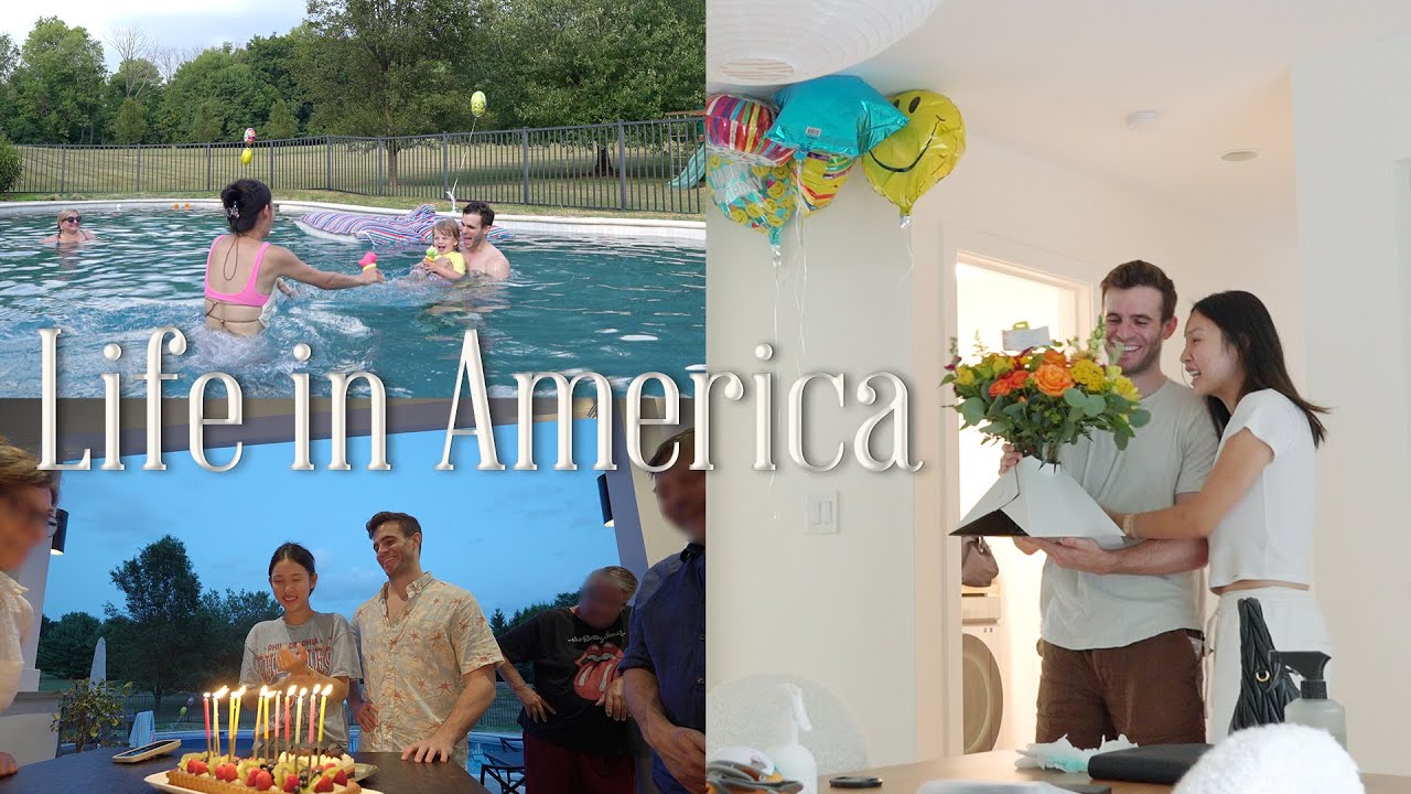 뉴욕에서 먹은 최고의 우동.. RAKU.. | 미국 가족들이 해주는 31번째 생일 파티 🎈생일 기념 다시 단발로 싹-둑