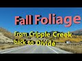 Fall Foliage Colorado From Cripple Creek back to Divide