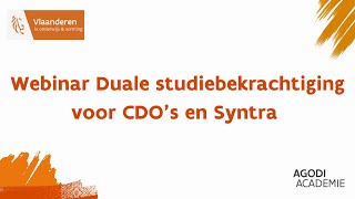Download Lagu Webinar Duale studiebekrachtiging voor CDO’s en Syntra MP3