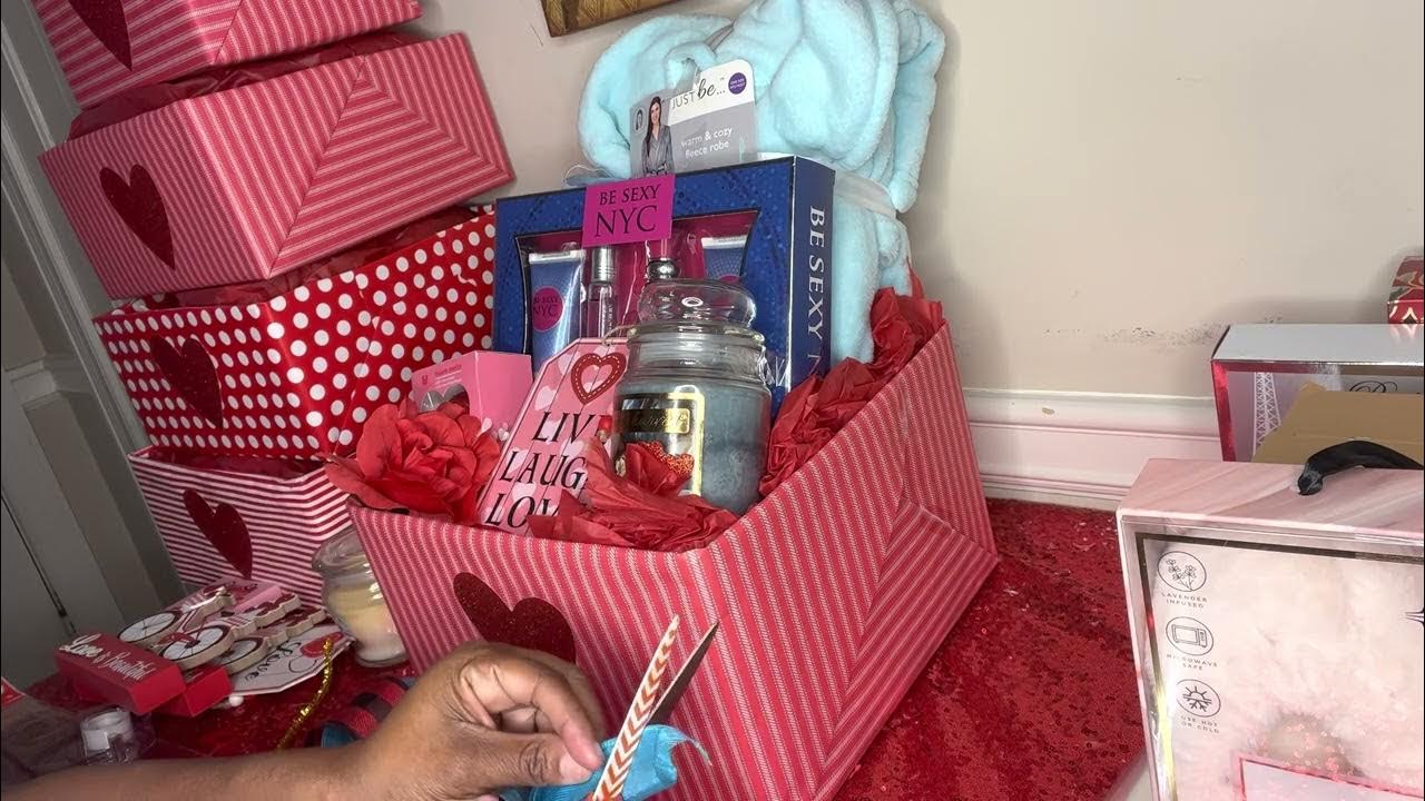 How To Wrap my Valentine’s Day Gift Basket in A Shrink Wrap Bag That’s Too Small Robe Family