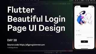 Famous Flutter UI | Beautiful Login Page UI Design - Day 38 Profile