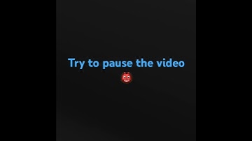 Try to pause the video