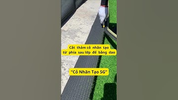 CÁCH cắt thảm cỏ nhân tạo khi thi công #conhantaosg #conhantao #landscape