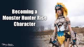 Becoming Barioth Armor Set Cosplay from the game Monster Hunter Rise | Cosplay Transformation Video screenshot 5