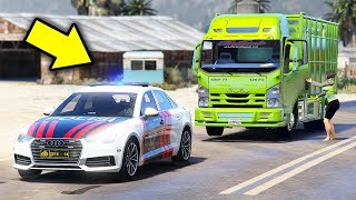 Polisi Mengawal Truk Cabe Driver Polwan - Grand theft auto v