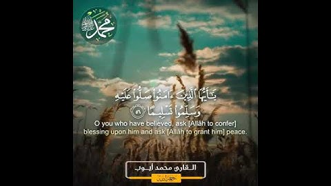 🌸إن الله وملائكته يصلون على النبي 🌸  🎙 القارئ محمد أيوب
