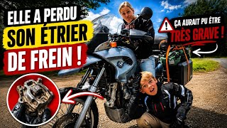 Charlotte perd son étrier plus de freins !!!