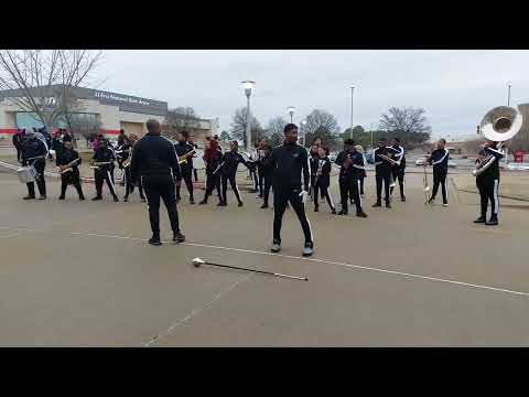 Forrest City High School Band Performing after the MLK March