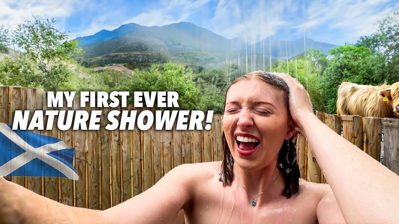 Naked in the Scottish Highlands! (Vanlife Outdoor Nature Shower on NC500) - YouTube