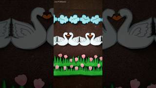 🦢 3 Easy Decorative paper chain ideas 🌸 | Bulletin board border design 😍 #borderdesigns #crafts screenshot 2