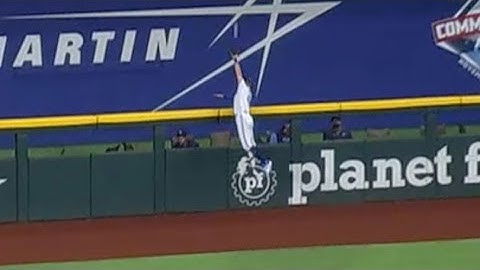 CATCH OF THE YEAR?! ELI WHITE REACHES FAR OVER THE FENCE TO ROB A HOMER!!!!