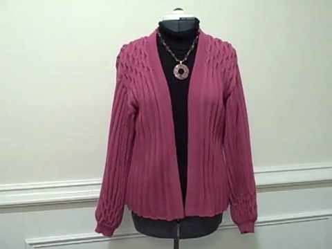Smocked Sweater Detail Over Rib Knit