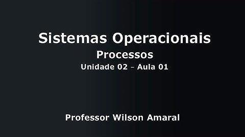 Sistemas Operacionais Unidade 02 Processos - Prof. Wilson Amaral