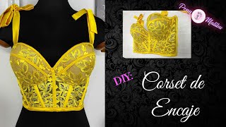 CORSET O BUSTIER ENCAJE TRANSPARENTE || Confección y Multiples Tips de Costura