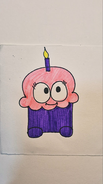 easy cute cake 🎂 drawing #tutorial #drawing #viral #video #art