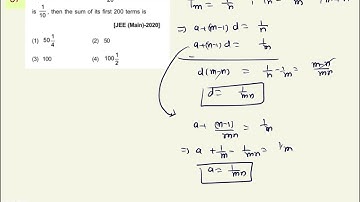 It the 10th term of an A.P. is 1/20 and it