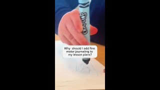 Why Fine Motor Journals should be added to your lesson plans