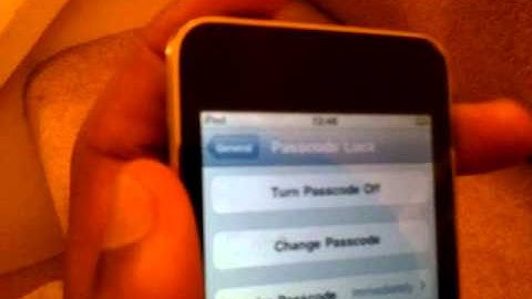 How to setup the iPod Touch password