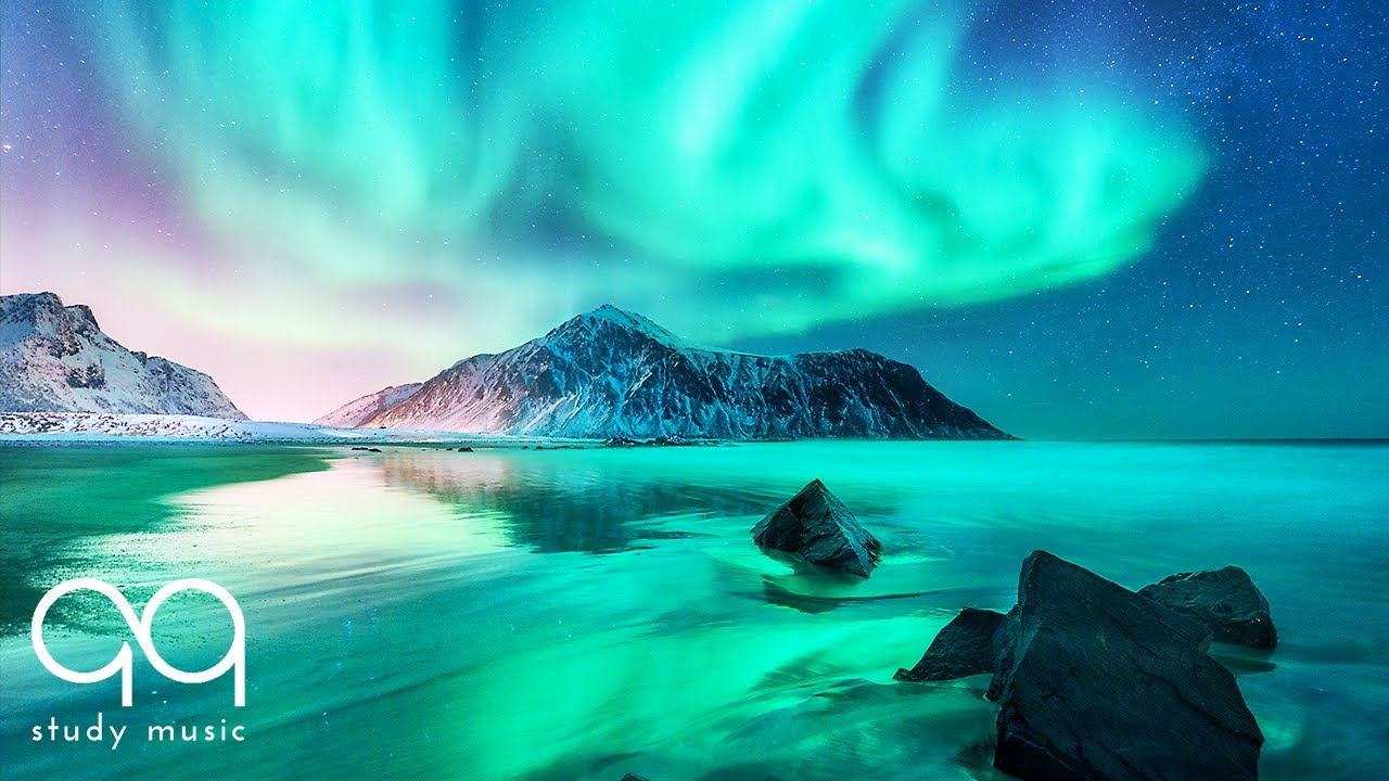 Relaxing Ambient Music 🔵 Aurora Borealis & Northern Lights Music for ...