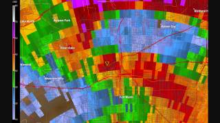 Doppler Radar -  Ft Worth Tornado -  March, 29 2000