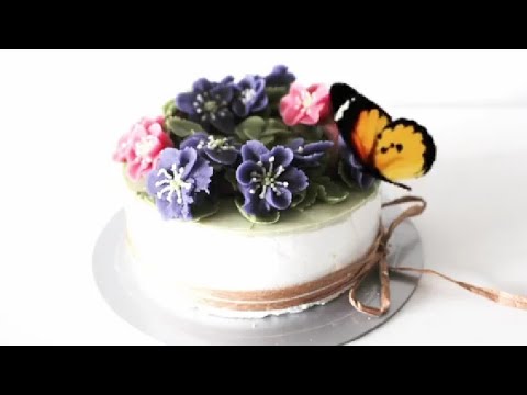 앙금플라워 <strong>노루귀</strong> 꽃짜기 Hepatica flower piping /cake decorating