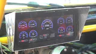 Electronic dashboard for Porsche on VEMS with additional sensors (1JZ-GTE)