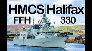 HMCS  Halifax FFH 330 - Halifax Class Frigate arrives KGV Docks Glasgow [4K/UHD]