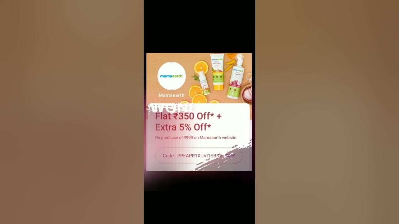 mamaearth coupon code 😊 YouTube
