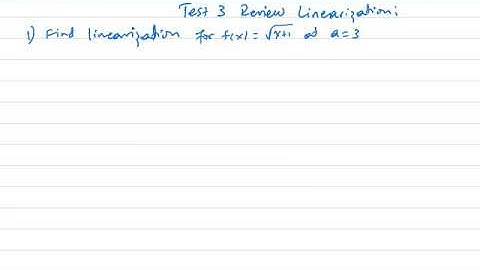 Linearization example 1