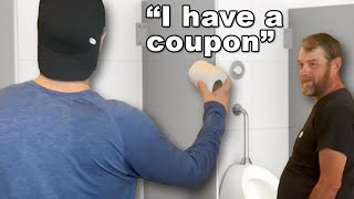 Redeeming a Coupon in the Bathroom