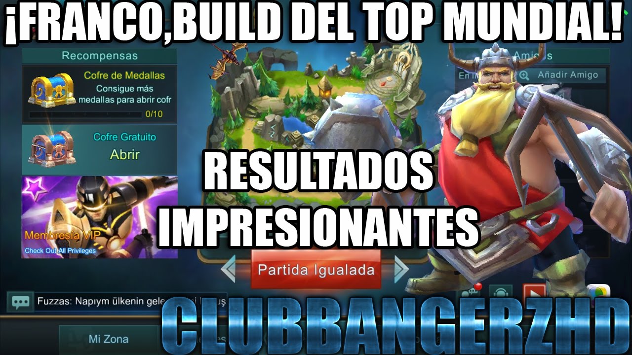 Franco Build Mobile Legends | ¡FRANCO,BUILD DEL TOP MUNDIAL! | Gameplay español ...
