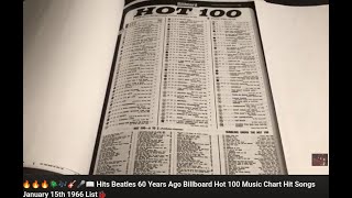 🔥🔥🔥🪲🎶🎸🎤📖 Hits Beatles 60 Years Ago Billboard Hot 100 Music Chart Hit Songs January 15th 1966 List🐞