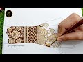 Floral party mehndi design step by step. #easymehndidesign #mehndi