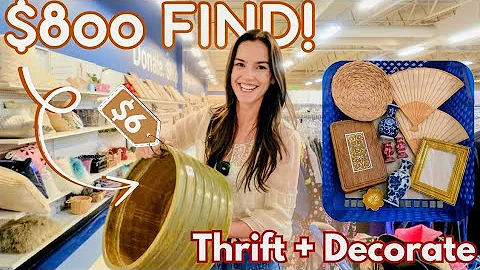 $100 Thrift Budget HOME DECOR Challenge | Thrift with me + Decorate | Kitchen Makeover Goodwill Haul thumbnail