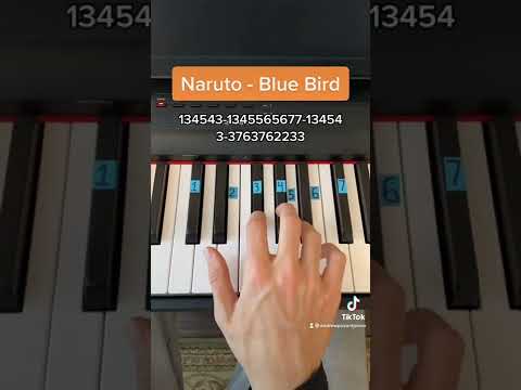 Naruto Blue Bird easy piano tutorial