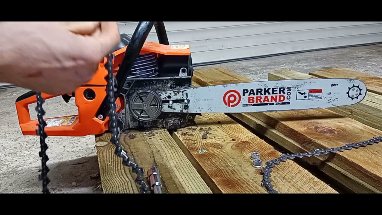 How to replace a Chainsaw Chain. - YouTube
