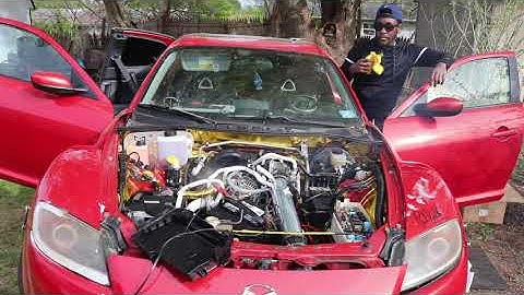 FIRST START UP VIDEO OF MY 2004 MAZDA RX 8 AFTER INSTALLING 13B ROTARY ENGINE FROM JDM IMPORTS