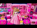 4 Minutes Satisfying with Unboxing Barbie Princess Bed ＆ Wardrobe Collection Toys Review | ASMR